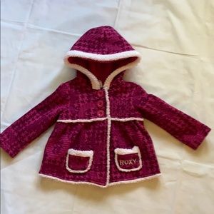 Little girls pink Roxy winter jacket